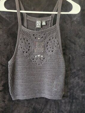 Roxy Crochet Knit Tank Top NWT Medium